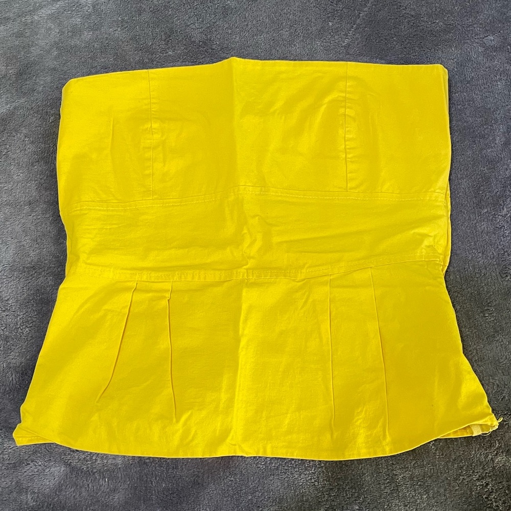 blossom Strapless Yellow Top